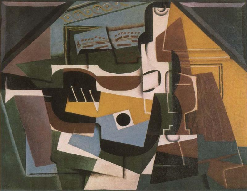 Juan Gris Guitar winebottle and cup china oil painting image